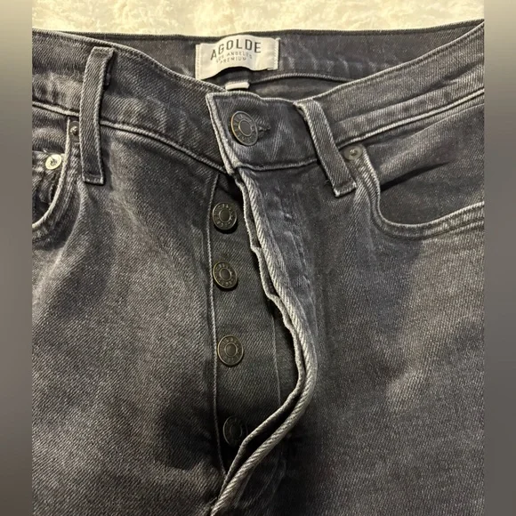 AGOLDE - Nico High Rise Black Wash Skinny Jeans Sz 26 - Picture 5 of 7